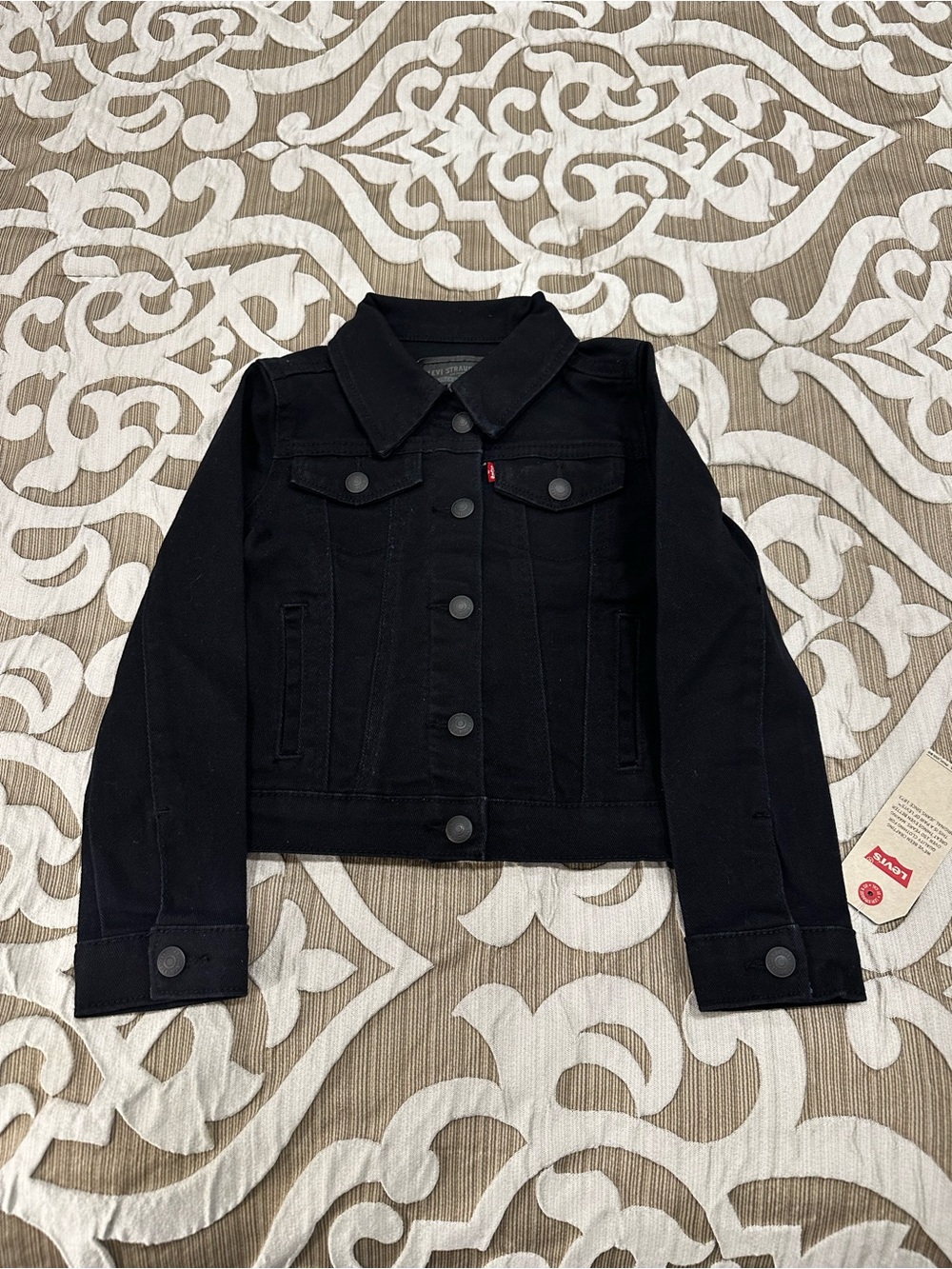 Levi's Kids Black Denim Trucker Jacket